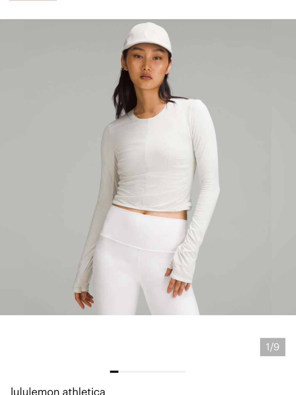 Lululemon Women’s Tight-Fit Lined Long-Sleeve Shirt Bone Size XS